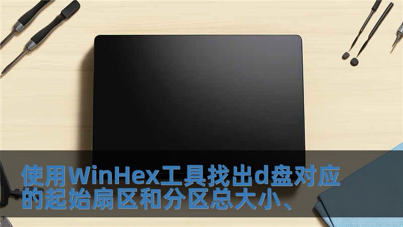 使用WinHex工具找出d盤對應的起始扇區和分區總大小、