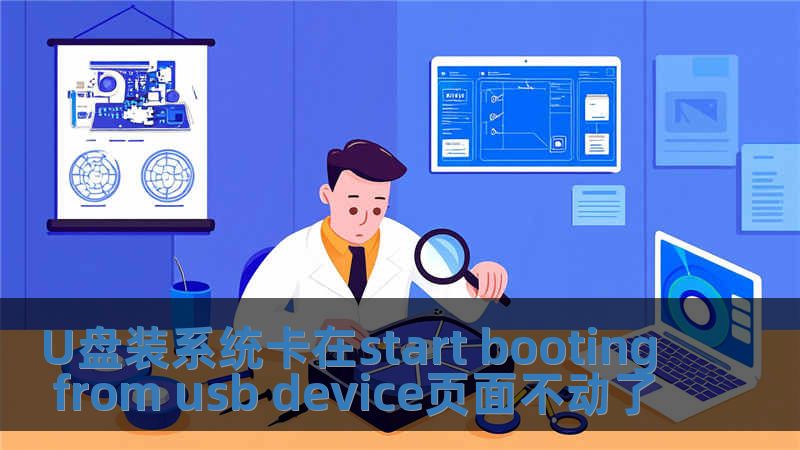 U盤裝系統卡在start booting from usb device頁面不動了