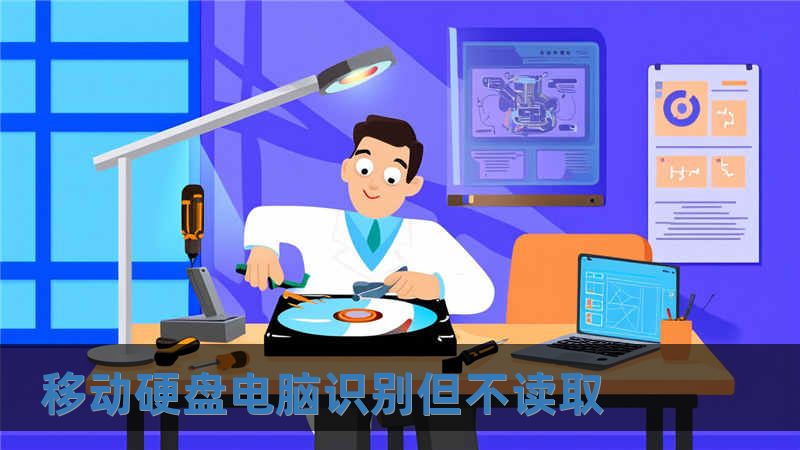 移動硬盤電腦識別但不讀取