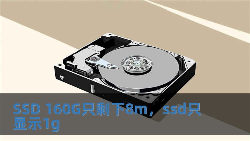 SSD 160G只剩下8m，ssd只顯示1g
