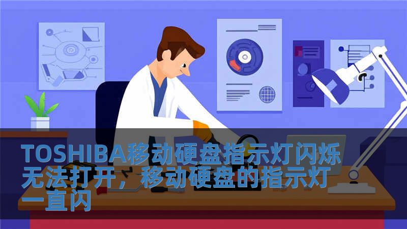 TOSHIBA移動硬盤指示燈閃爍無法打開，移動硬盤的指示燈一直閃