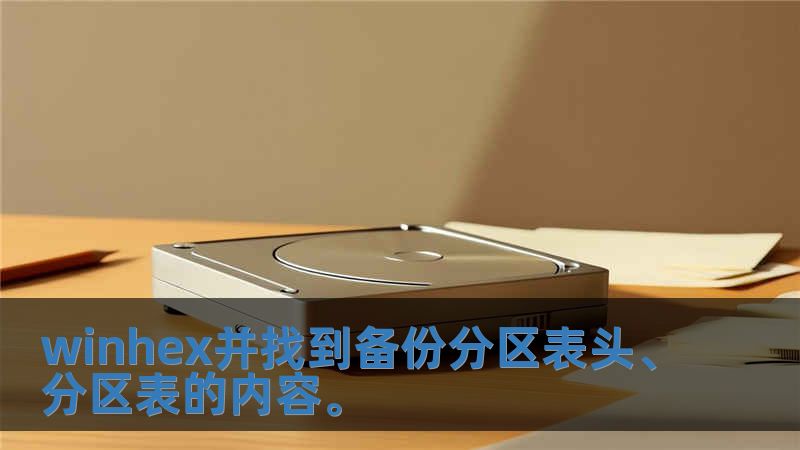 winhex并找到備份分區表頭、分區表的內容。