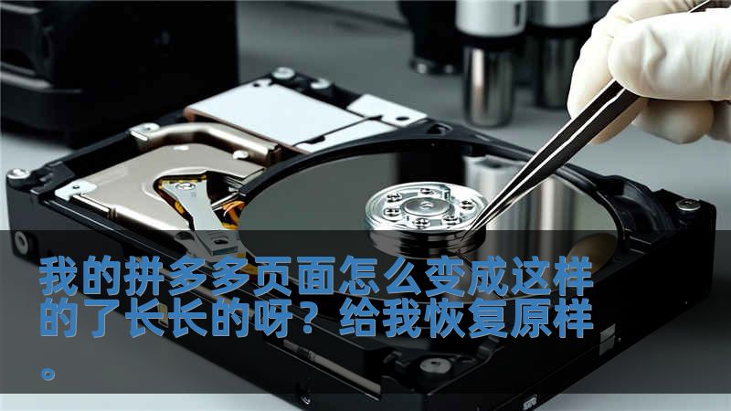 我的拼多多頁面怎么變成這樣的了長長的呀？給我恢復原樣。