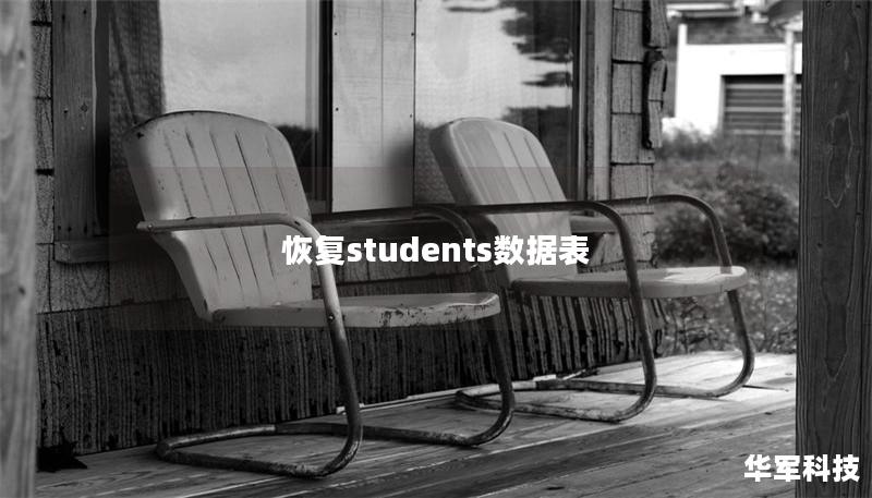 恢復students數據表
