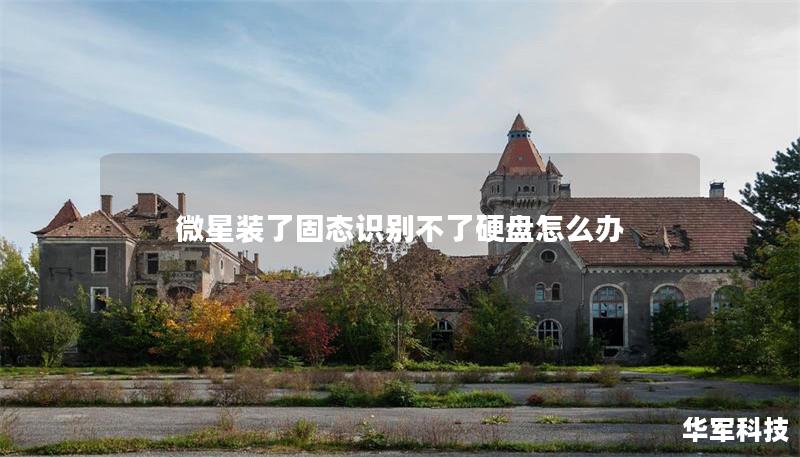 微星裝了固態識別不了硬盤怎么辦