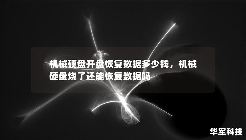 機械硬盤開盤恢復數據多少錢，機械硬盤燒了還能恢復數據嗎