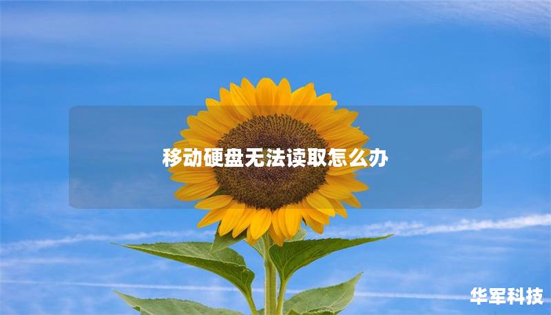 移動硬盤無法讀取怎么辦