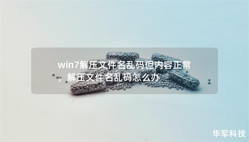 win7解壓文件名亂碼但內(nèi)容正常，解壓文件名亂碼怎么辦